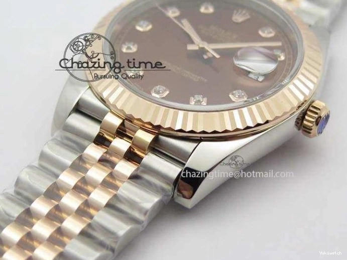 DateJust Dial Jubilee On Bracelet Best RG Fluted Noob 1:1 41mm Wrapped A3235 Brown Edition 126303 Diam Bezel 1231
